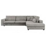 Narożnik SAVONA L - strona prawa - jasnoszary, welwet