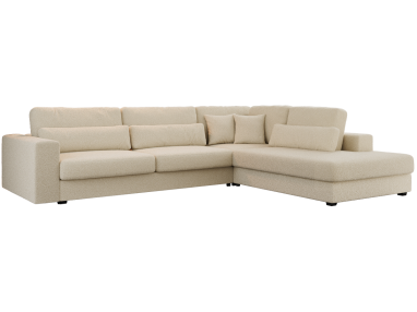 Narożnik SAVONA L - strona prawa - beżowy, boucle