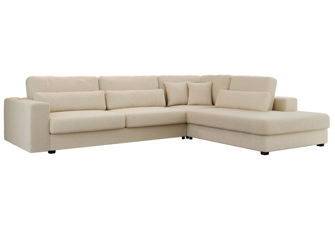 Narożnik SAVONA L - strona prawa - beżowy, boucle