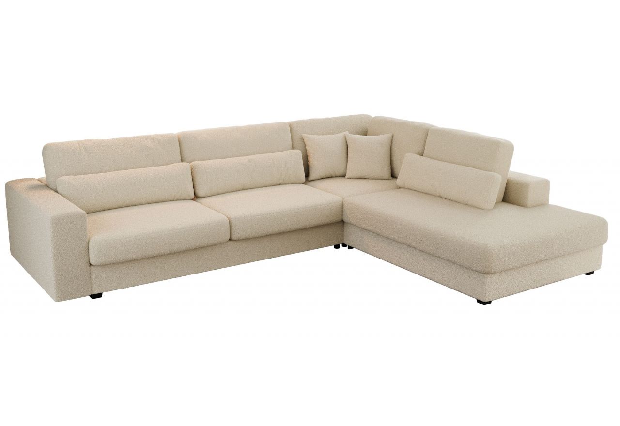 Narożnik SAVONA L - strona prawa - beżowy, boucle