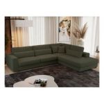 Narożnik SAVONA L - strona prawa - ciemnozielony, boucle