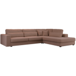 Narożnik SAVONA L - strona prawa - różowy, boucle