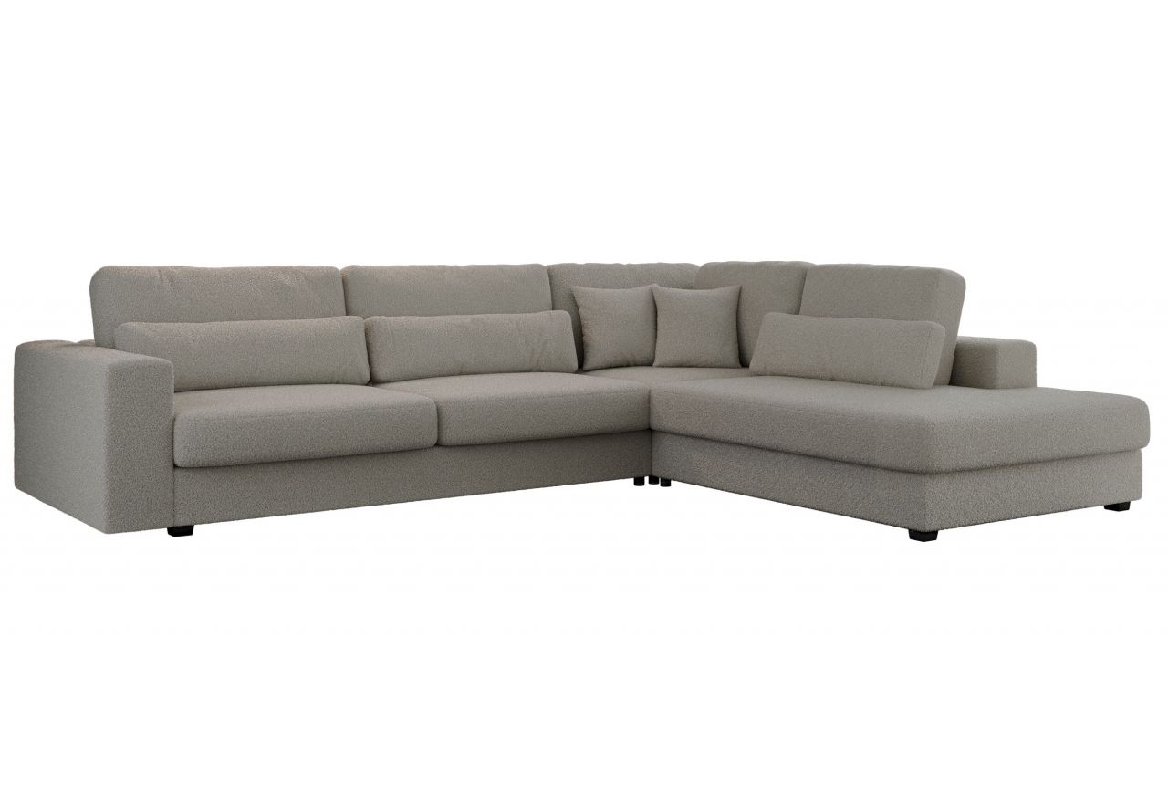 Narożnik SAVONA L - strona prawa - szary, boucle