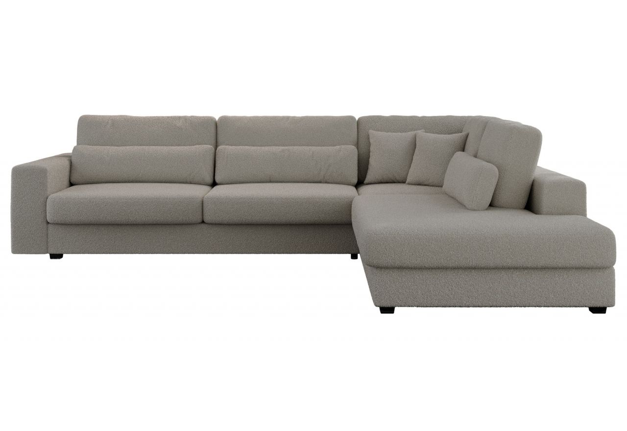 Narożnik SAVONA L - strona prawa - szary, boucle