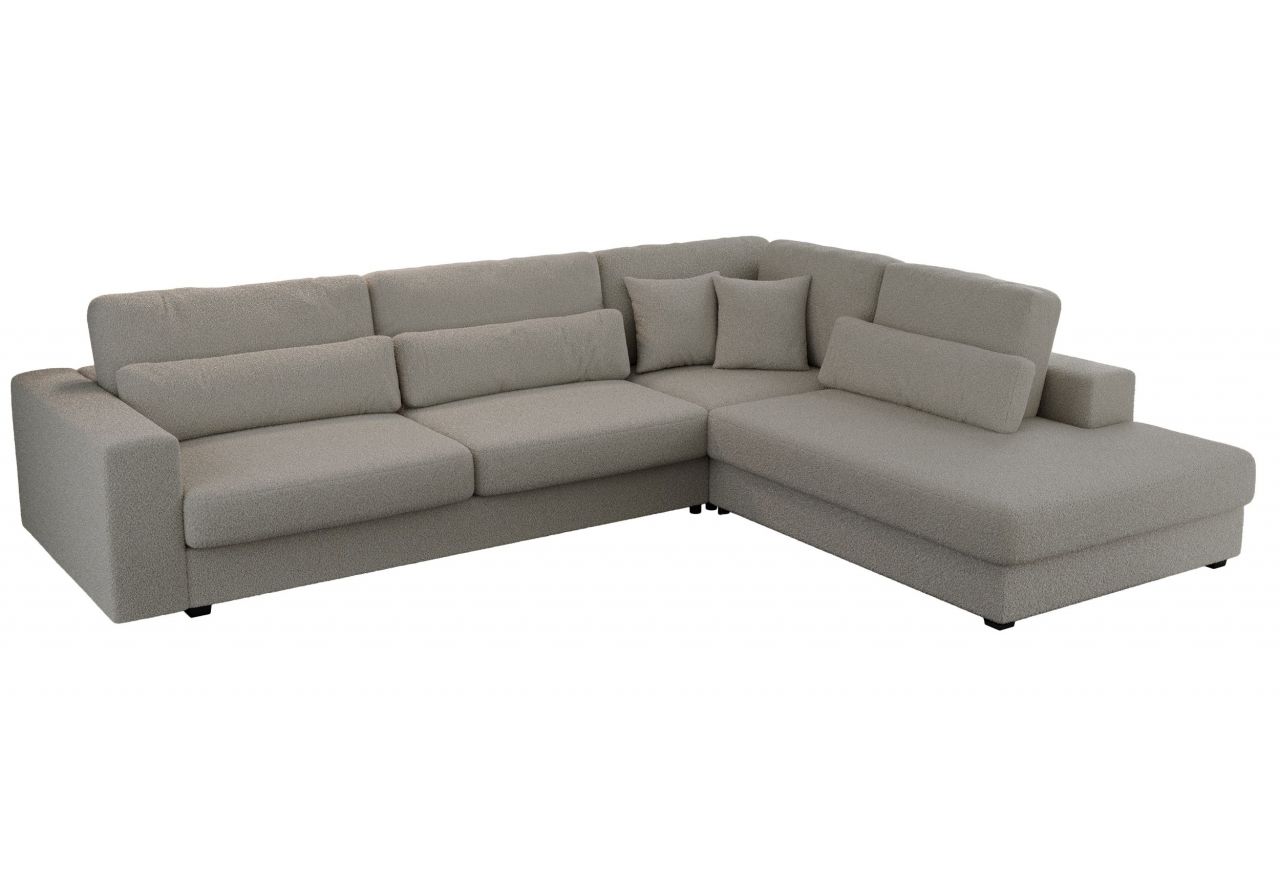 Narożnik SAVONA L - strona prawa - szary, boucle