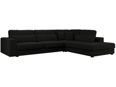 Narożnik SAVONA L - strona prawa - czarny, boucle