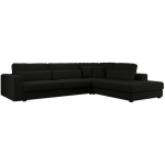 Narożnik SAVONA L - strona prawa - czarny, boucle