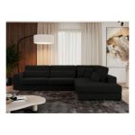 Narożnik SAVONA L - strona prawa - czarny, boucle