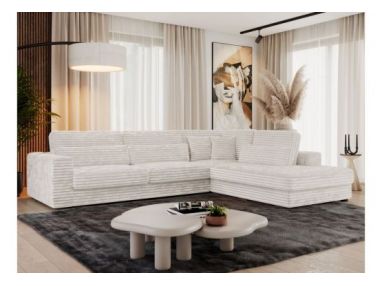 Narożnik SAVONA L - strona prawa - beżowy, sztruks