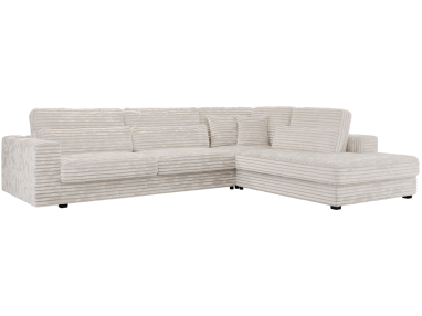 Narożnik SAVONA L - strona prawa - beżowy, sztruks