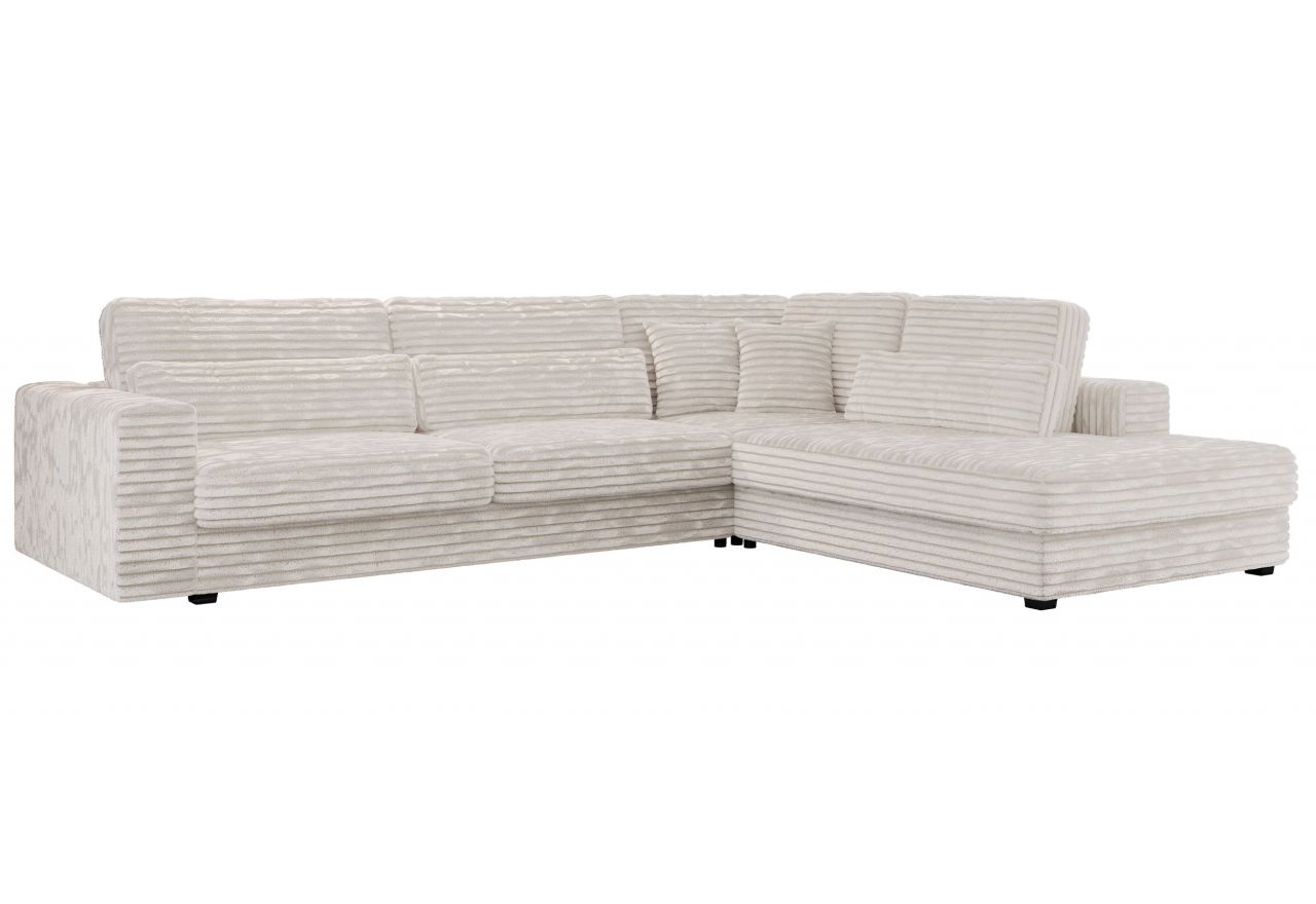 Narożnik SAVONA L - strona prawa - beżowy, sztruks