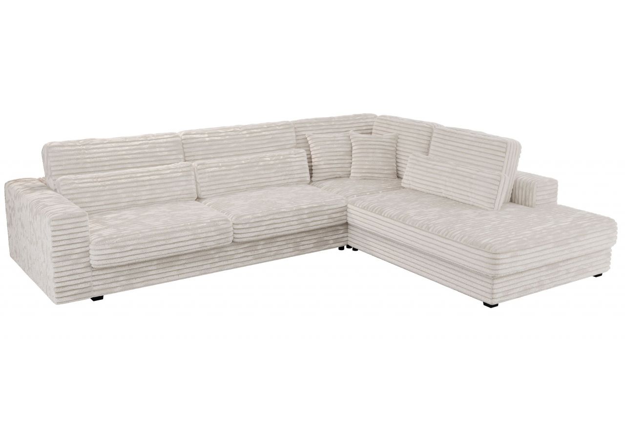 Narożnik SAVONA L - strona prawa - beżowy, sztruks