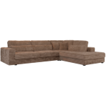 Narożnik SAVONA L - strona prawa - brązowy, sztruks