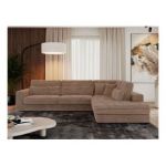 Narożnik SAVONA L - strona prawa - brązowy, sztruks