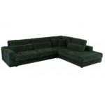 Narożnik SAVONA L - strona prawa - ciemnozielony, sztruks