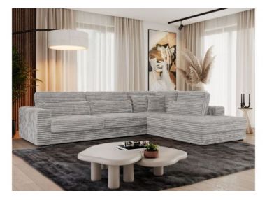 Narożnik SAVONA L - strona prawa - jasnoszary, sztruks