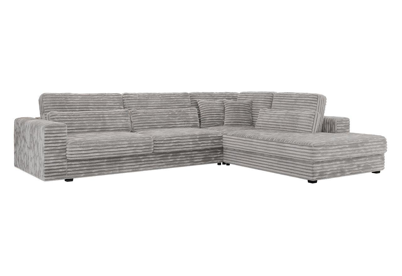 Narożnik SAVONA L - strona prawa - jasnoszary, sztruks