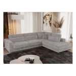 Narożnik SAVONA L - strona prawa - jasnoszary, sztruks