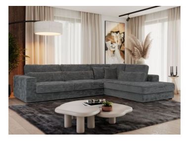 Narożnik SAVONA L - strona prawa - szary, sztruks