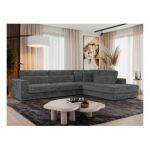 Narożnik SAVONA L - strona prawa - szary, sztruks