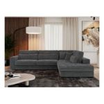 Narożnik SAVONA L - strona prawa - szary, sztruks