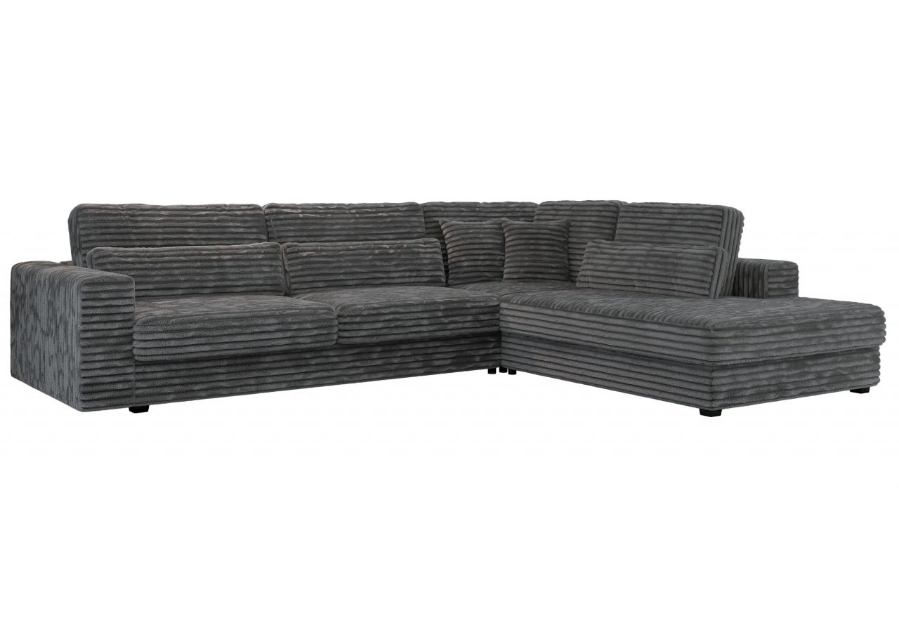 Narożnik SAVONA L - strona prawa - szary, sztruks