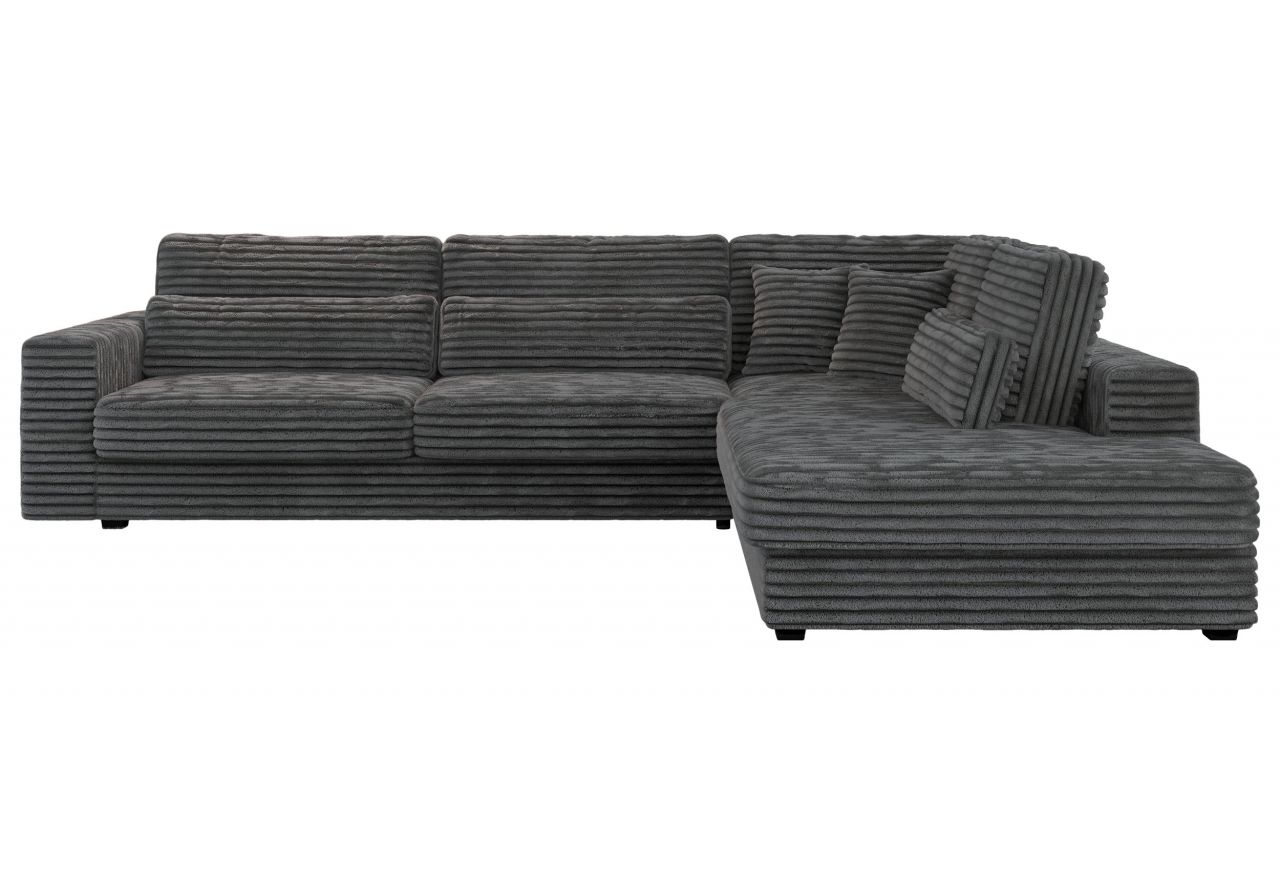 Narożnik SAVONA L - strona prawa - szary, sztruks