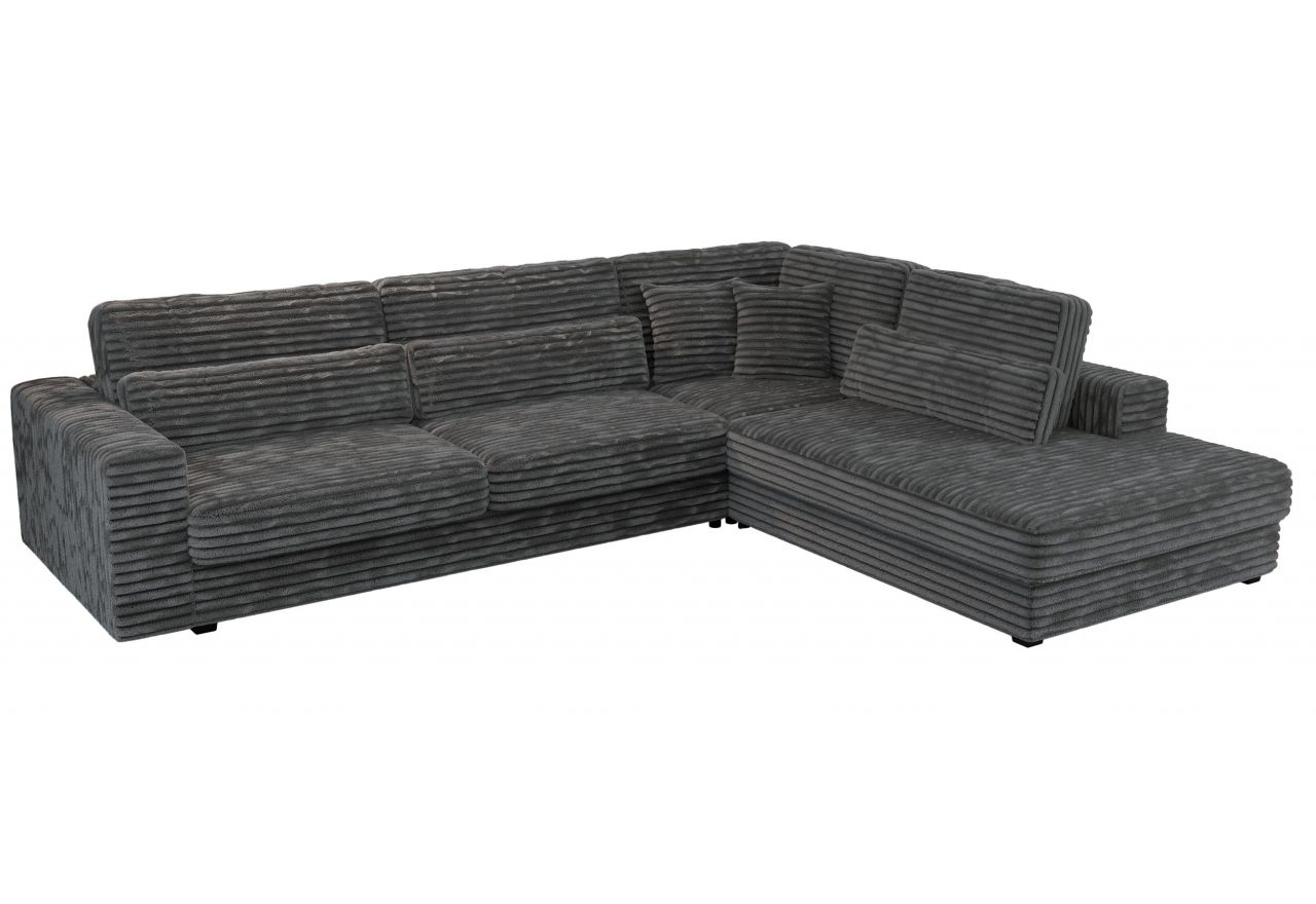 Narożnik SAVONA L - strona prawa - szary, sztruks