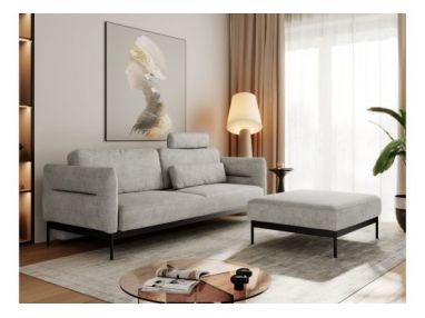 Narożnik SALENTO L - uniwersalny - jasnoszary, struktura