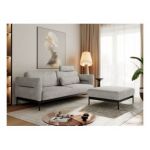 Narożnik SALENTO L - uniwersalny - jasnoszary, struktura