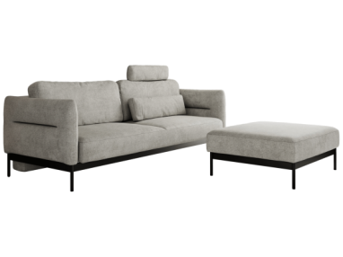 Narożnik SALENTO L - uniwersalny - jasnoszary, struktura