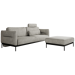 Narożnik SALENTO L - uniwersalny - jasnoszary, struktura