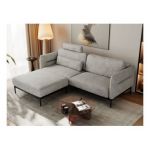 Narożnik SALENTO L - uniwersalny - jasnoszary, struktura