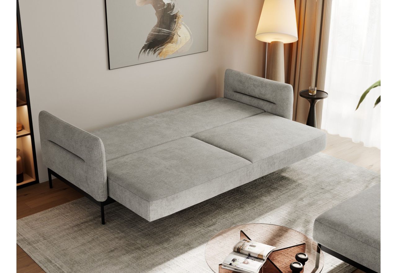 Narożnik SALENTO L - uniwersalny - jasnoszary, struktura