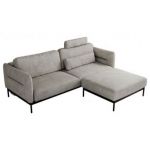 Narożnik SALENTO L - uniwersalny - jasnoszary, struktura