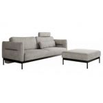 Narożnik SALENTO L - uniwersalny - jasnoszary, struktura