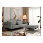 Narożnik SALENTO L - uniwersalny - szary, struktura