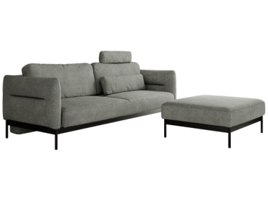 Narożnik SALENTO L - uniwersalny - szary, struktura