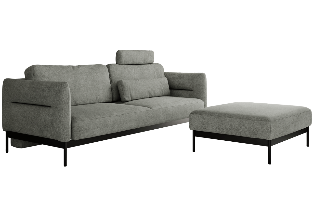 Narożnik SALENTO L - uniwersalny - szary, struktura