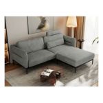 Narożnik SALENTO L - uniwersalny - szary, struktura