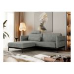 Narożnik SALENTO L - uniwersalny - szary, struktura