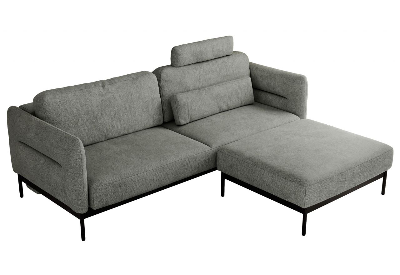 Narożnik SALENTO L - uniwersalny - szary, struktura