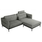 Narożnik SALENTO L - uniwersalny - szary, struktura