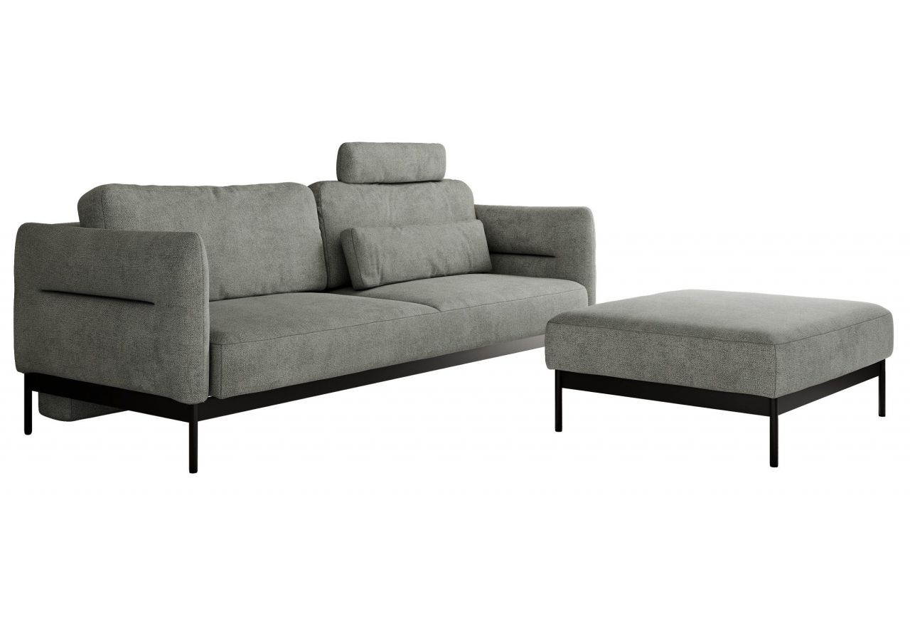 Narożnik SALENTO L - uniwersalny - szary, struktura