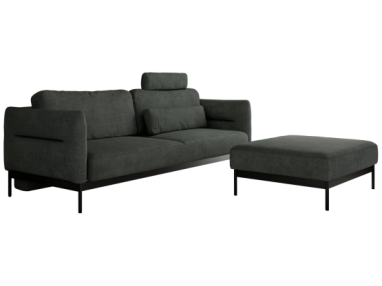 Narożnik SALENTO L - uniwersalny - ciemnoszary, struktura