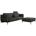 Narożnik SALENTO L - uniwersalny - ciemnoszary, struktura