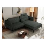 Narożnik SALENTO L - uniwersalny - ciemnoszary, struktura