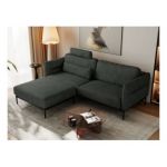 Narożnik SALENTO L - uniwersalny - ciemnoszary, struktura