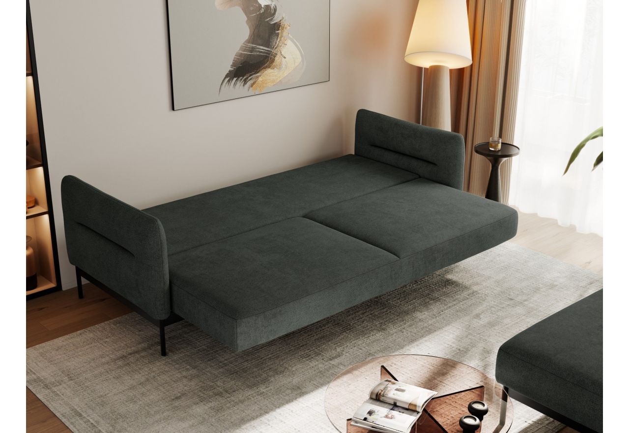 Narożnik SALENTO L - uniwersalny - ciemnoszary, struktura