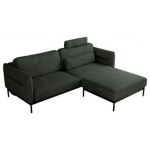 Narożnik SALENTO L - uniwersalny - ciemnoszary, struktura